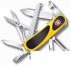 Нож перочинный Victorinox EvoGrip S18, пластик/сталь, черный/желтый (2.4913.SC8)