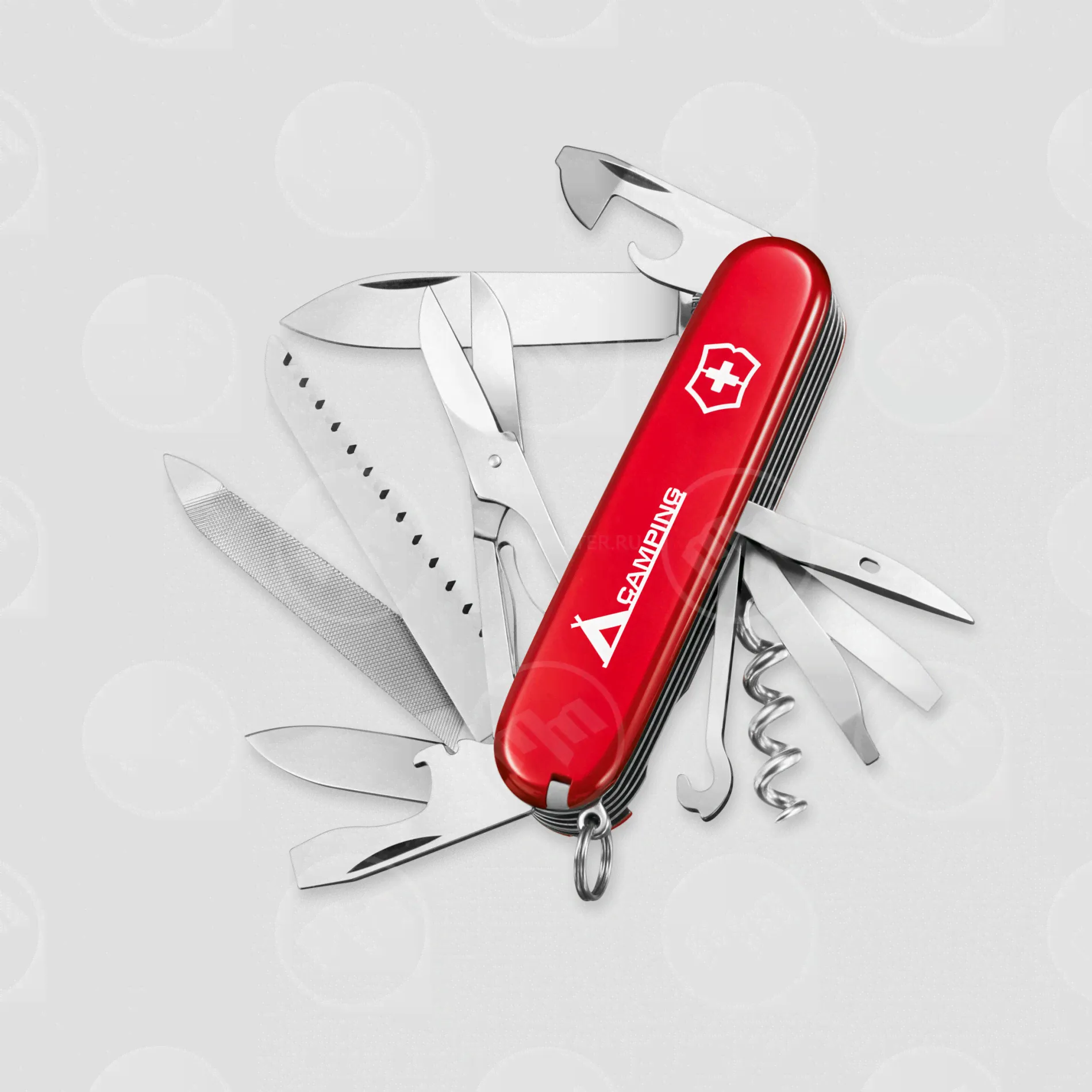 Нож швейцарский многофункциональный складной Victorinox «Ranger Camping» 21 функция, длина клинка: 7.0 см, 1.3763.71, VICTORINOX-0